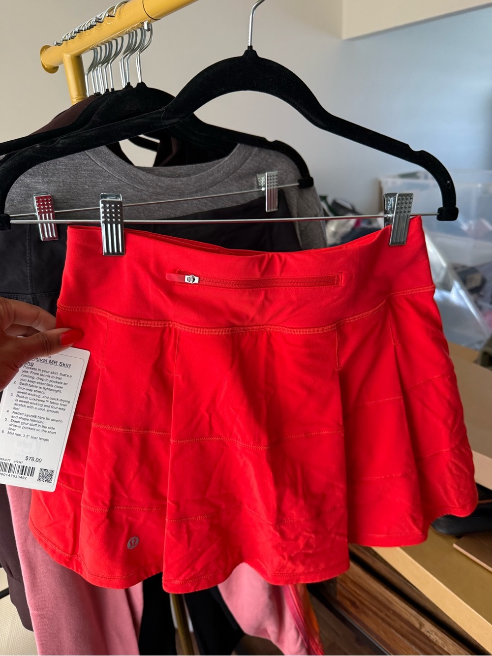 NWT Lululemon Pace Rival Mid-Rise Skirt *Long
Hot Heat (First Release) Size 4 - Picture 5 of 8